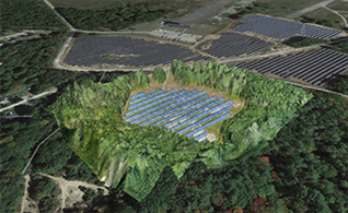 3d rendering of solar site